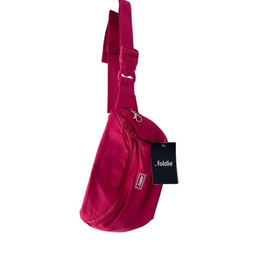The Foldie‎ Hot Pink Anti Theft RFID Crossbody Sling Bag Water Resistant NWT